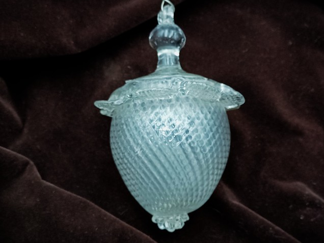 Antique Murano chandelier glass finial