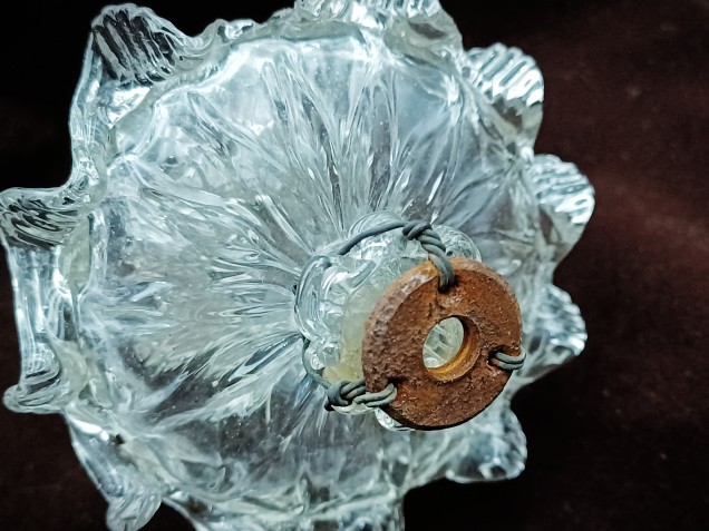 Antique Venetian Murano chandelier glass finial 