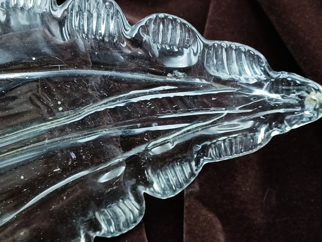 Murano chandelier Leaf clear glass 