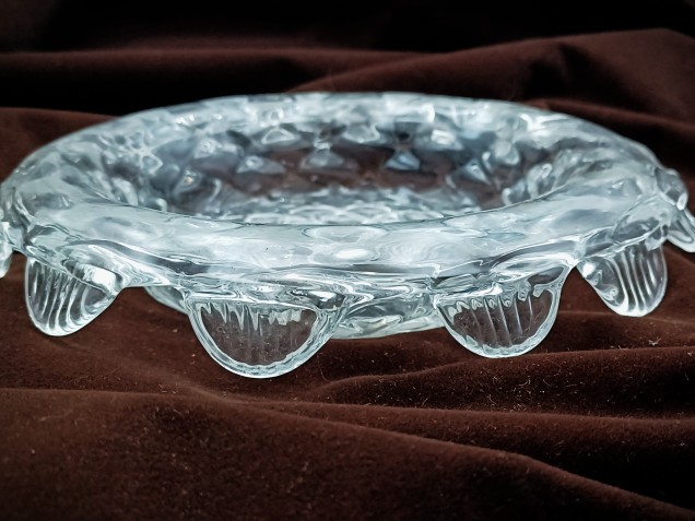 Antique Venetian chandelier glass dish