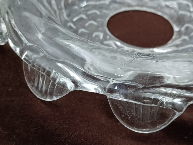 Antique Venetian chandelier glass dish