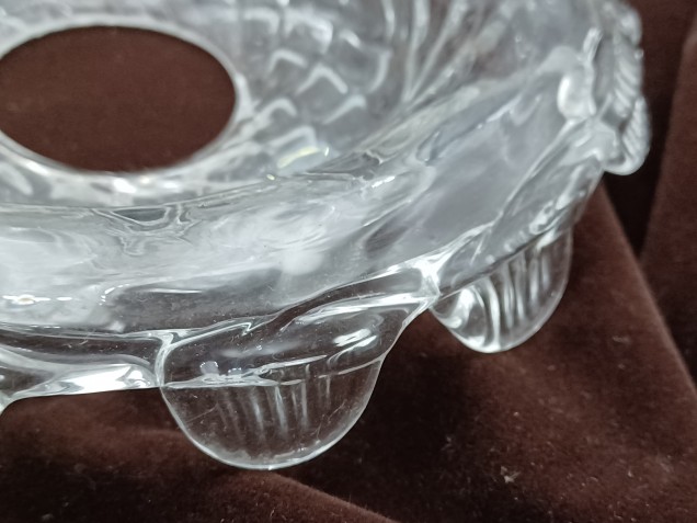 Antique Venetian chandelier glass dish