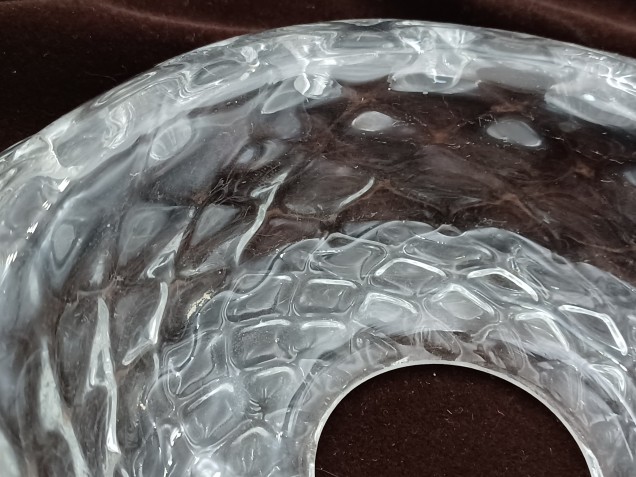 Antique Venetian chandelier glass dish