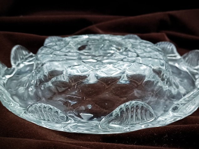 Antique Venetian chandelier glass dish