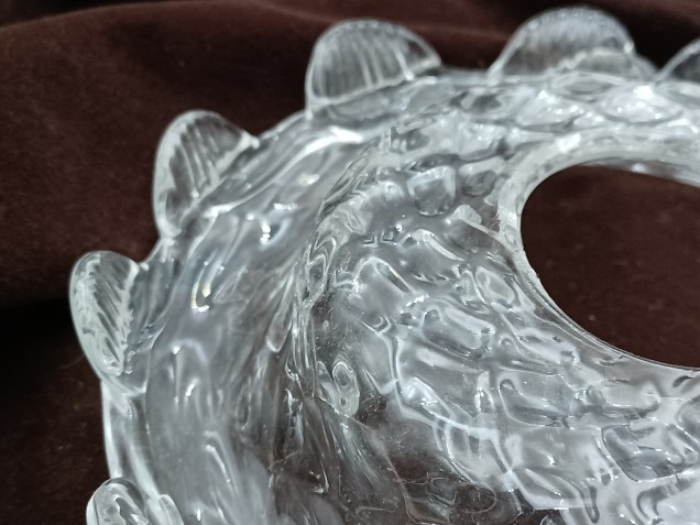 Antique Venetian chandelier glass dish