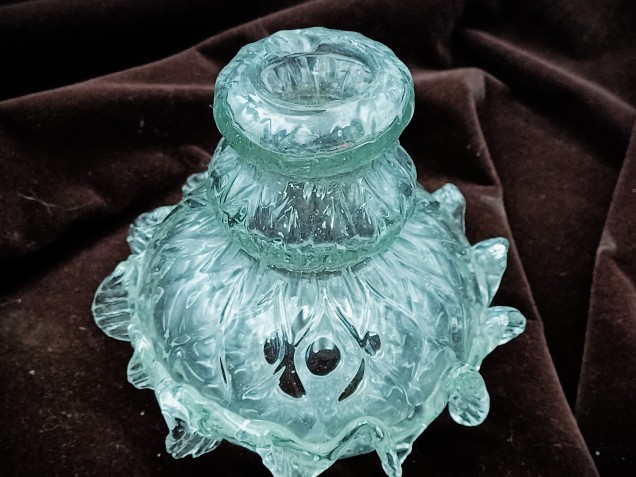 Antique Venetian chandelier glass stem section