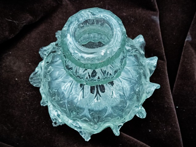 Antique Venetian chandelier glass stem section