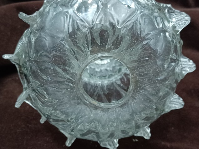 Antique Venetian chandelier glass stem section