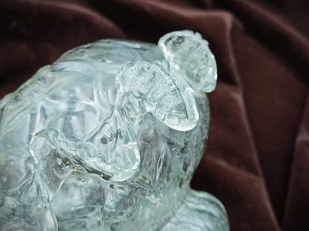 Antique Venetian chandelier glass stem section