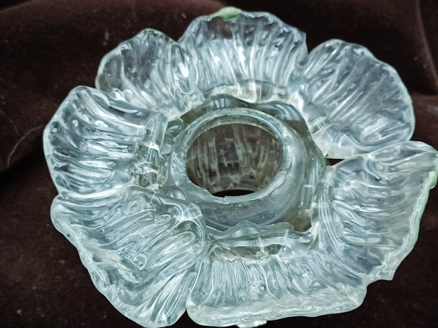 Antique Murano chandelier glass stem section
