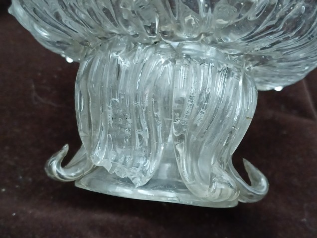 Antique Murano chandelier glass stem section
