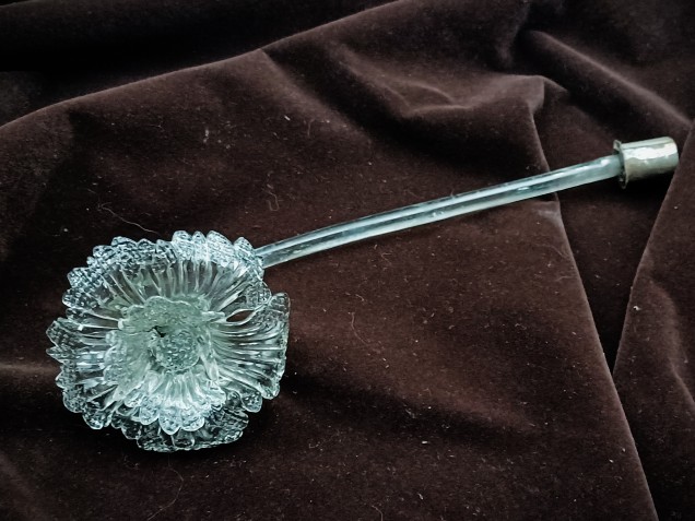 Murano chandelier clear glass flower