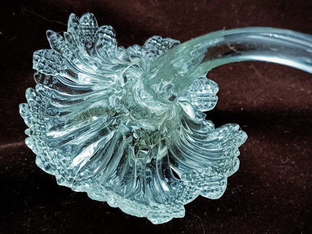 Murano chandelier clear glass flower