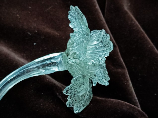 Murano chandelier clear glass flower