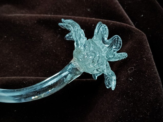 Murano chandelier clear glass flower stem