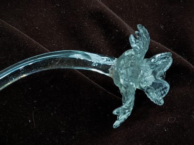Murano chandelier clear glass flower stem