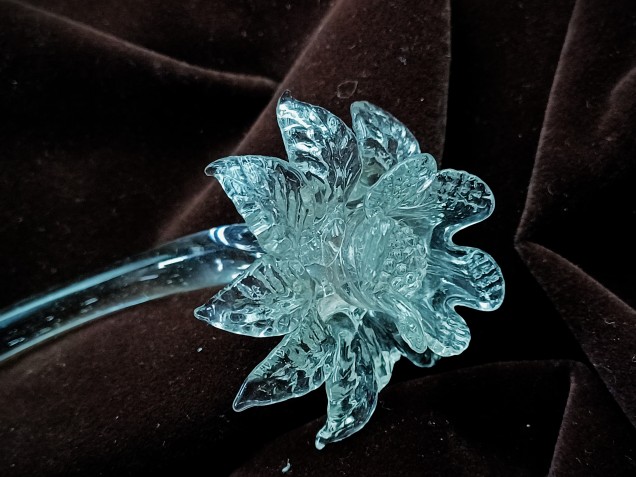 Murano chandelier clear glass flower stem