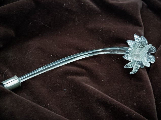 Murano chandelier clear glass flower stem