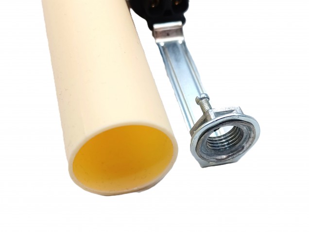 Cream drip plastic candle cover and E14 lamp holder 100mm x 24mm wide 