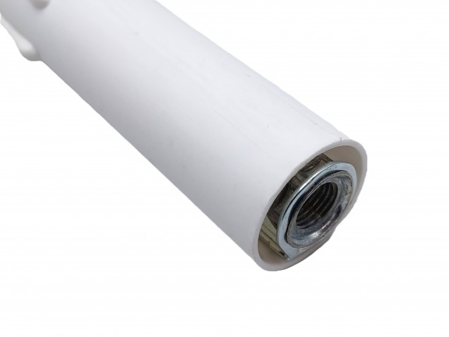 White drip plastic candle cover and E14 lamp holder 100mm x 24mm wide