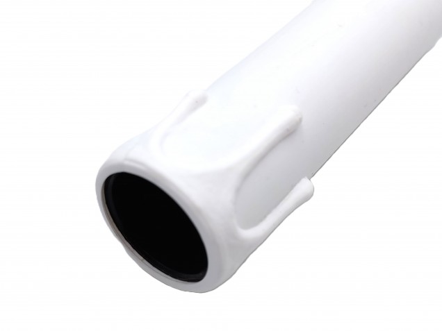 White drip plastic candle cover and E14 lamp holder 100mm x 24mm wide