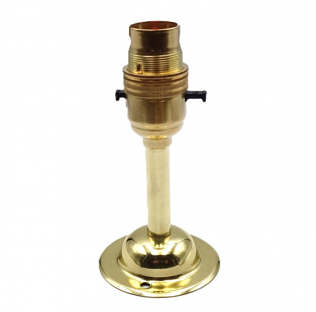 Brass Switched B22 Pedestal Lamp Holder With 65mm DOME BASE Plus Screws  4 Height Options
