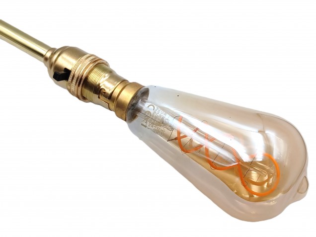 Brass Switched B22 Pedestal Lamp Holder With 65mm DOME BASE Plus Screws  4 Height Options