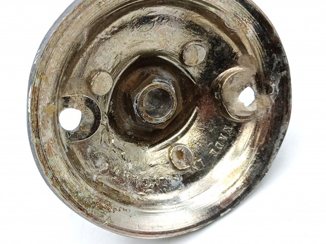 Vintage chrome plated brass ceiling Hook with screws 