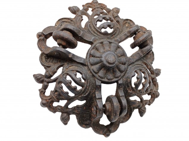 Antique iron rise and fall chandelier pully C1850