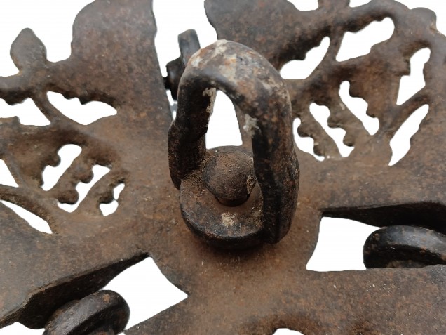 Antique iron rise and fall chandelier pully C1850