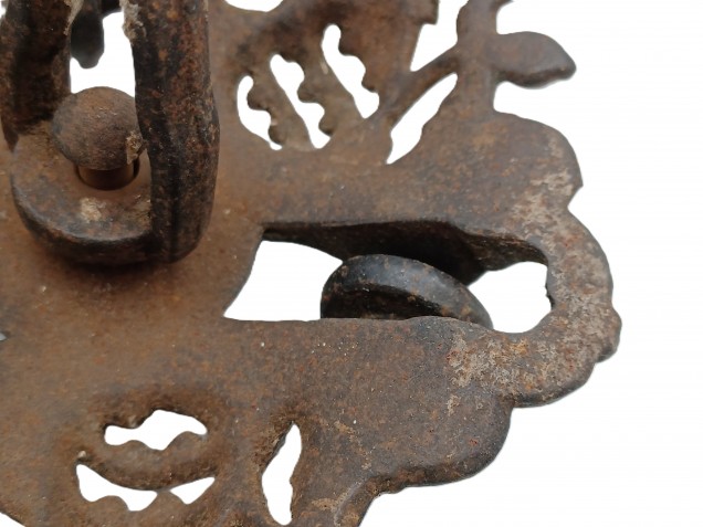 Antique iron rise and fall chandelier pully C1850