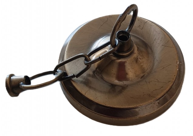 Ceiling Rose In Brushed Brass Finish With Closed Hoops