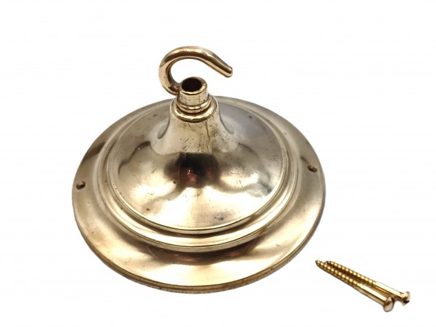 Vintage solid Brass ceiling hook Ceiling Rose with screws 