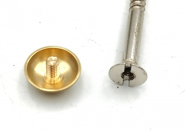 2 inch screws with dome caps in brass 13mm head
