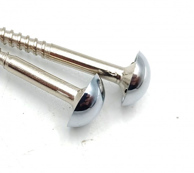 2 inch screws with dome caps in chrome 13mm head