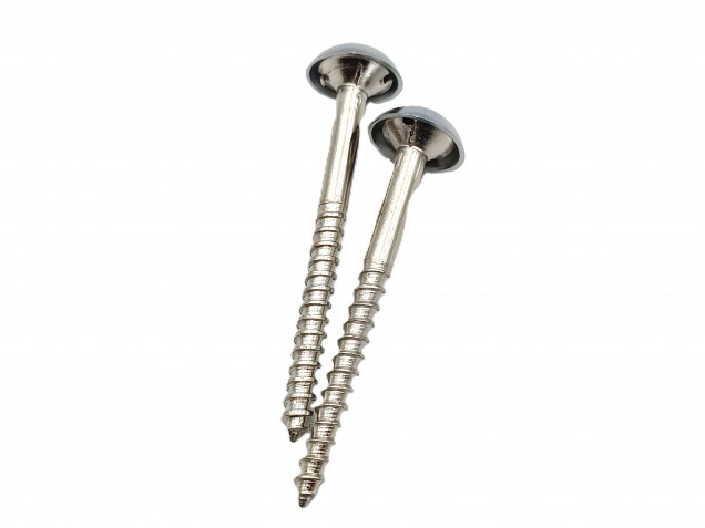 2 inch screws with dome caps in chrome 13mm head
