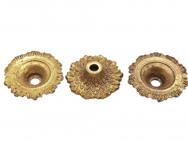 Vintage Brass small chandelier pans 3 pack