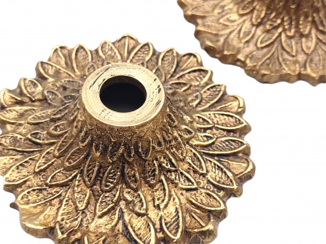 Vintage Brass small chandelier pans 3 pack