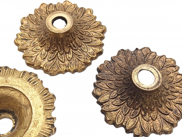 Vintage Brass small chandelier pans 3 pack