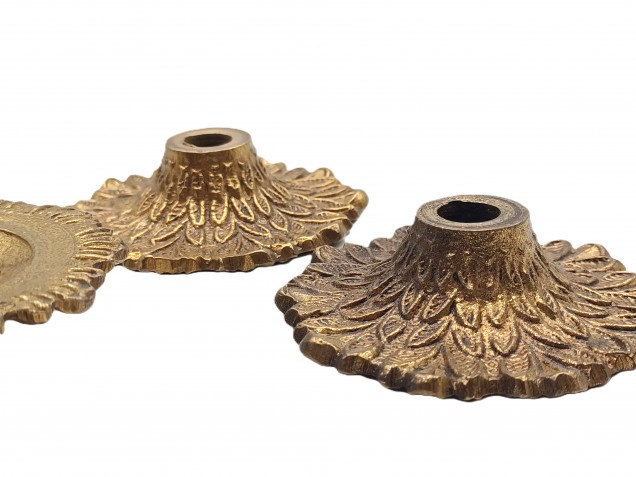 Vintage Brass small chandelier pans 3 pack