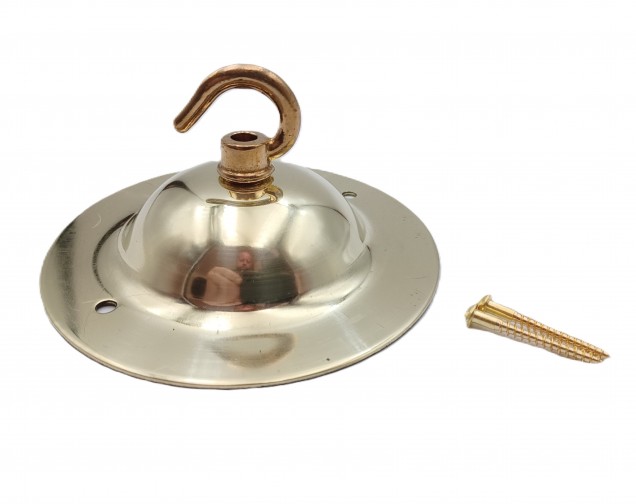 Solid Brass ceiling hook Ceiling Rose with screws 15kgs max load