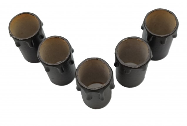 5 Chandelier Candle Tubes brown drip Card 55mm x 26mm  