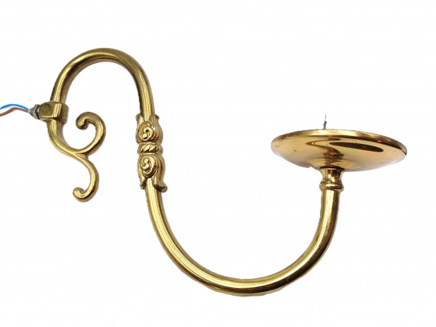 Reclaimed Vintage brass Chandelier Arm and pan