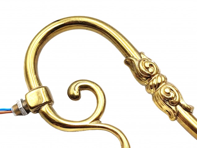 Reclaimed Vintage brass Chandelier Arm and pan