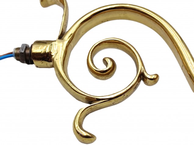 Reclaimed brass Chandelier Arm and pan