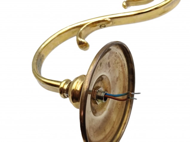 Reclaimed brass Chandelier Arm and pan