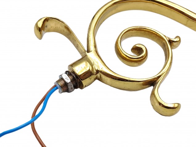 Reclaimed brass Chandelier Arm and pan