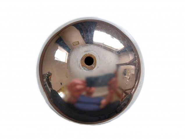 Reclaimed brass Chrome Chandelier lower centre ball  