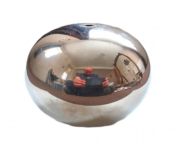 Reclaimed brass Chrome Chandelier lower centre ball  