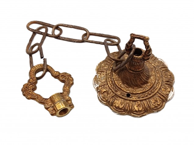 Vintage ceiling hook with chain and screws